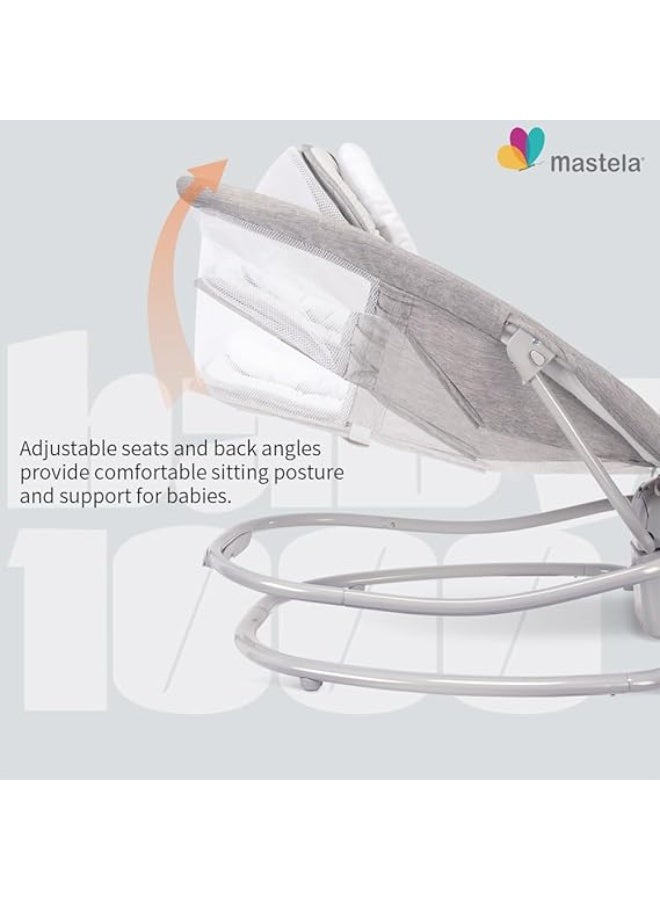 Mastela Baby Swing for Infants Baby Bouncers with Dinner Plate 4-in-1 Adjustable backrest Bluetooth APP Usage and Control,Detachable Independent Rocking Chair - Image 4